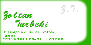 zoltan turbeki business card